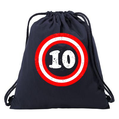 Captain 10th Birthday Drawstring Bag