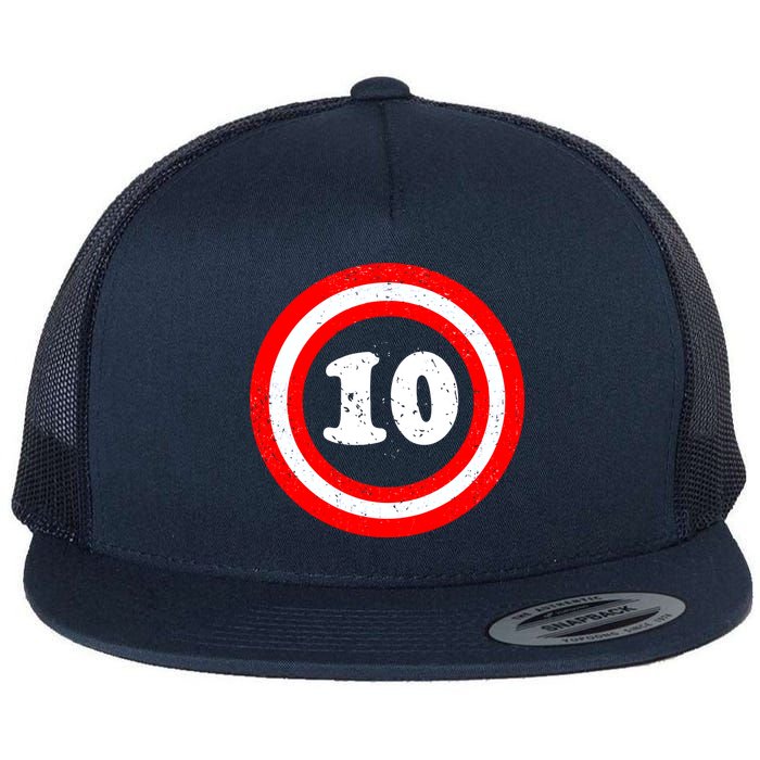 Captain 10th Birthday Flat Bill Trucker Hat