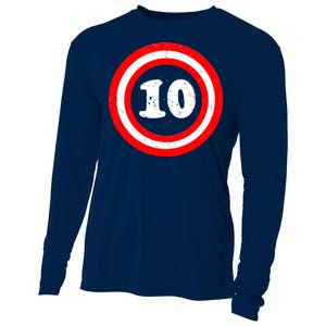 Captain 10th Birthday Cooling Performance Long Sleeve Crew