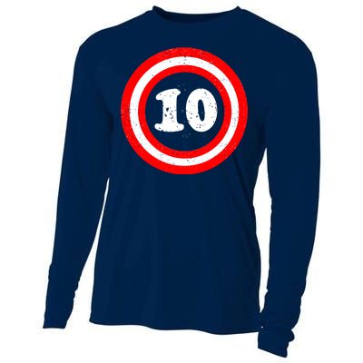 Captain 10th Birthday Cooling Performance Long Sleeve Crew