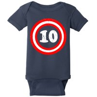 Captain 10th Birthday Baby Bodysuit