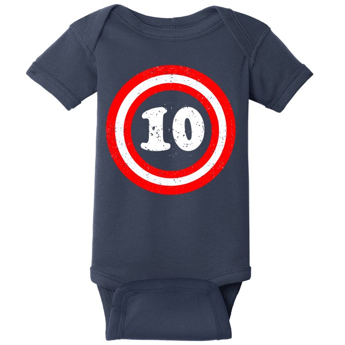 Captain 10th Birthday Baby Bodysuit