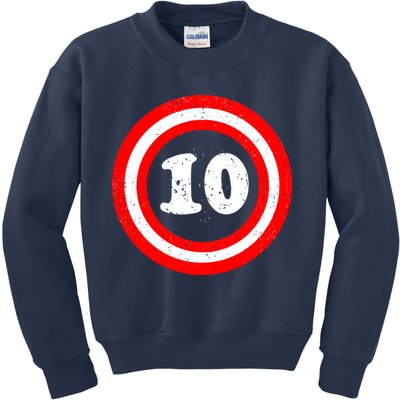 Captain 10th Birthday Kids Sweatshirt