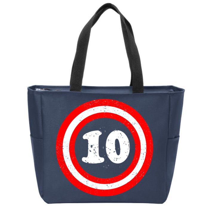 Captain 10th Birthday Zip Tote Bag