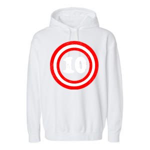 Captain 10th Birthday Garment-Dyed Fleece Hoodie