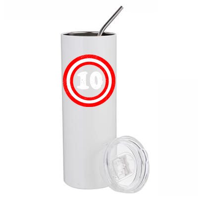 Captain 10th Birthday Stainless Steel Tumbler