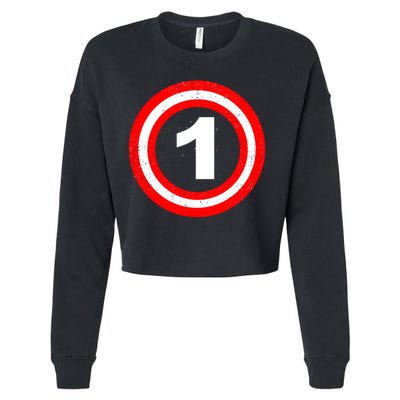 Captain 1st Birthday Cropped Pullover Crew