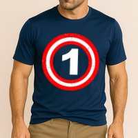 Captain 1st Birthday Cooling Performance Crew T-Shirt