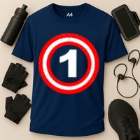 Captain 1st Birthday Cooling Performance Crew T-Shirt