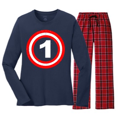 Captain 1st Birthday Women's Long Sleeve Flannel Pajama Set 