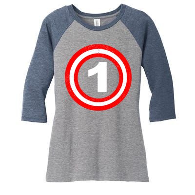 Captain 1st Birthday Women's Tri-Blend 3/4-Sleeve Raglan Shirt