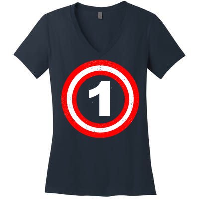 Captain 1st Birthday Women's V-Neck T-Shirt