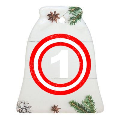 Captain 1st Birthday Ceramic Bell Ornament