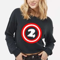 Captain 2nd Birthday Cropped Pullover Crew