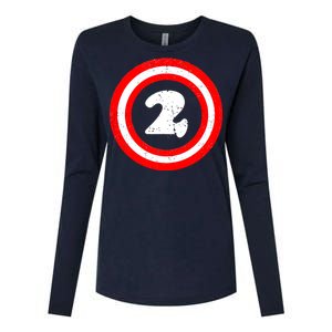 Captain 2nd Birthday Womens Cotton Relaxed Long Sleeve T-Shirt