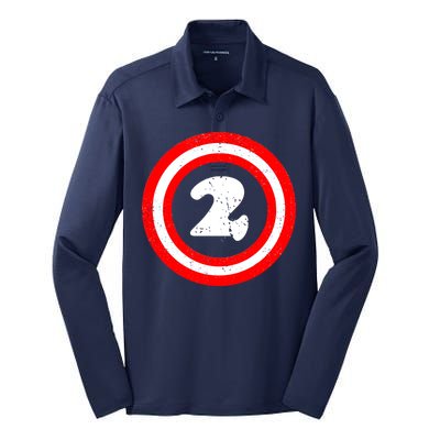 Captain 2nd Birthday Silk Touch Performance Long Sleeve Polo