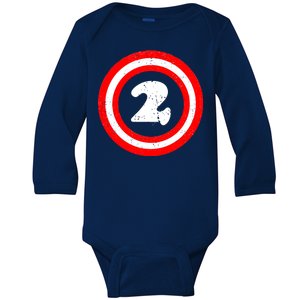 Captain 2nd Birthday Baby Long Sleeve Bodysuit