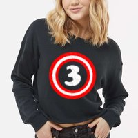 Captain 3rd Birthday Cropped Pullover Crew