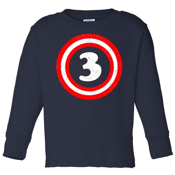 Captain 3rd Birthday Toddler Long Sleeve Shirt