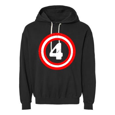 Captain 4th Birthday Garment-Dyed Fleece Hoodie