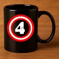 Captain 4th Birthday 11oz C Handle Ceramic Mug