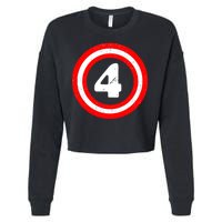 Captain 4th Birthday Cropped Pullover Crew