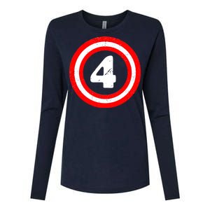 Captain 4th Birthday Womens Cotton Relaxed Long Sleeve T-Shirt