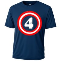 Captain 4th Birthday Cooling Performance Crew T-Shirt