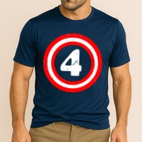 Captain 4th Birthday Cooling Performance Crew T-Shirt