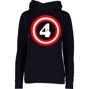 Captain 4th Birthday Womens Funnel Neck Pullover Hood