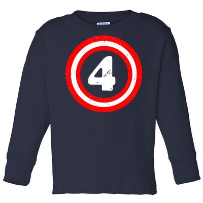 Captain 4th Birthday Toddler Long Sleeve Shirt