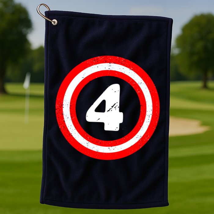 Captain 4th Birthday Golf Towel