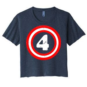 Captain 4th Birthday Women's Crop Top Tee