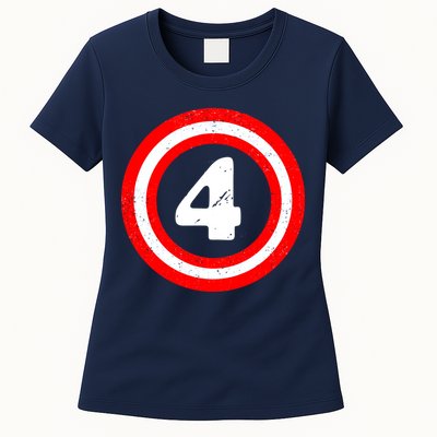 Captain 4th Birthday Womens T-Shirt
