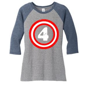 Captain 4th Birthday Women's Tri-Blend 3/4-Sleeve Raglan Shirt