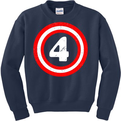 Captain 4th Birthday Kids Sweatshirt