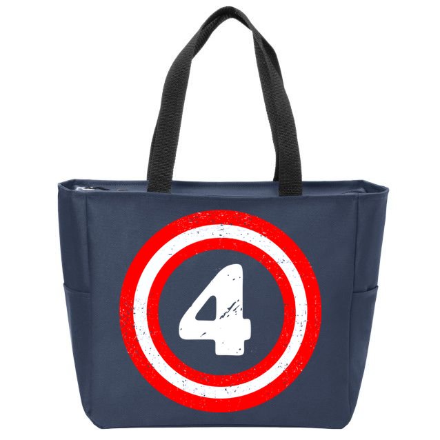 Captain 4th Birthday Zip Tote Bag