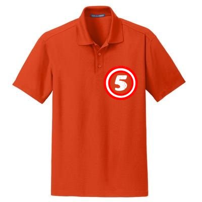 Captain 5th Birthday Dry Zone Grid Polo