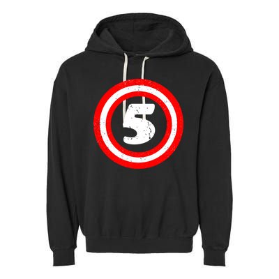 Captain 5th Birthday Garment-Dyed Fleece Hoodie