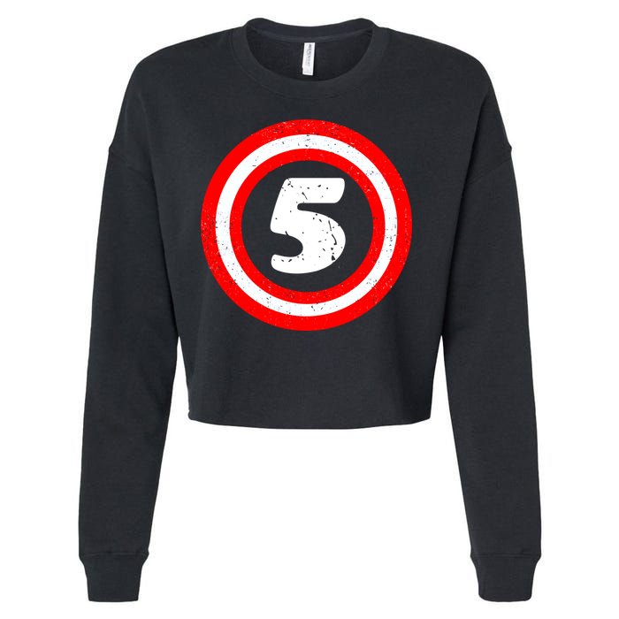Captain 5th Birthday Cropped Pullover Crew