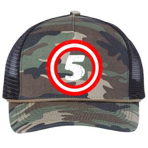 Captain 5th Birthday Retro Rope Trucker Hat Cap