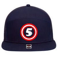 Captain 5th Birthday 7 Panel Mesh Trucker Snapback Hat