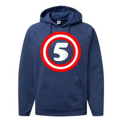 Captain 5th Birthday Performance Fleece Hoodie