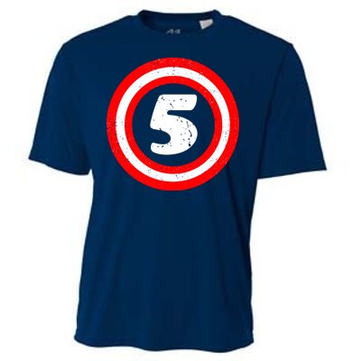 Captain 5th Birthday Cooling Performance Crew T-Shirt