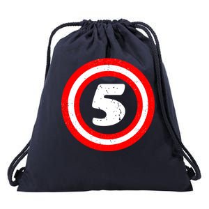 Captain 5th Birthday Drawstring Bag