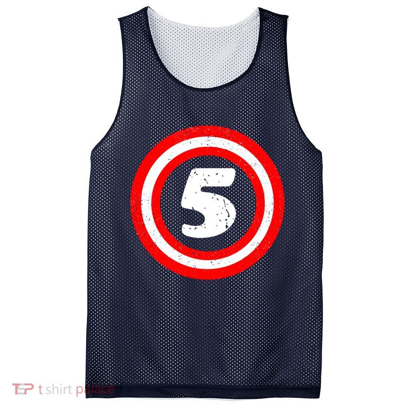 Captain 5th Birthday Mesh Reversible Basketball Jersey Tank