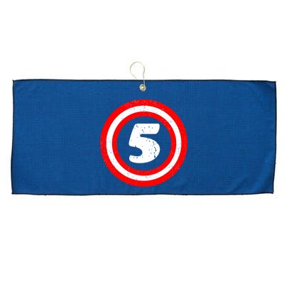 Captain 5th Birthday Large Microfiber Waffle Golf Towel