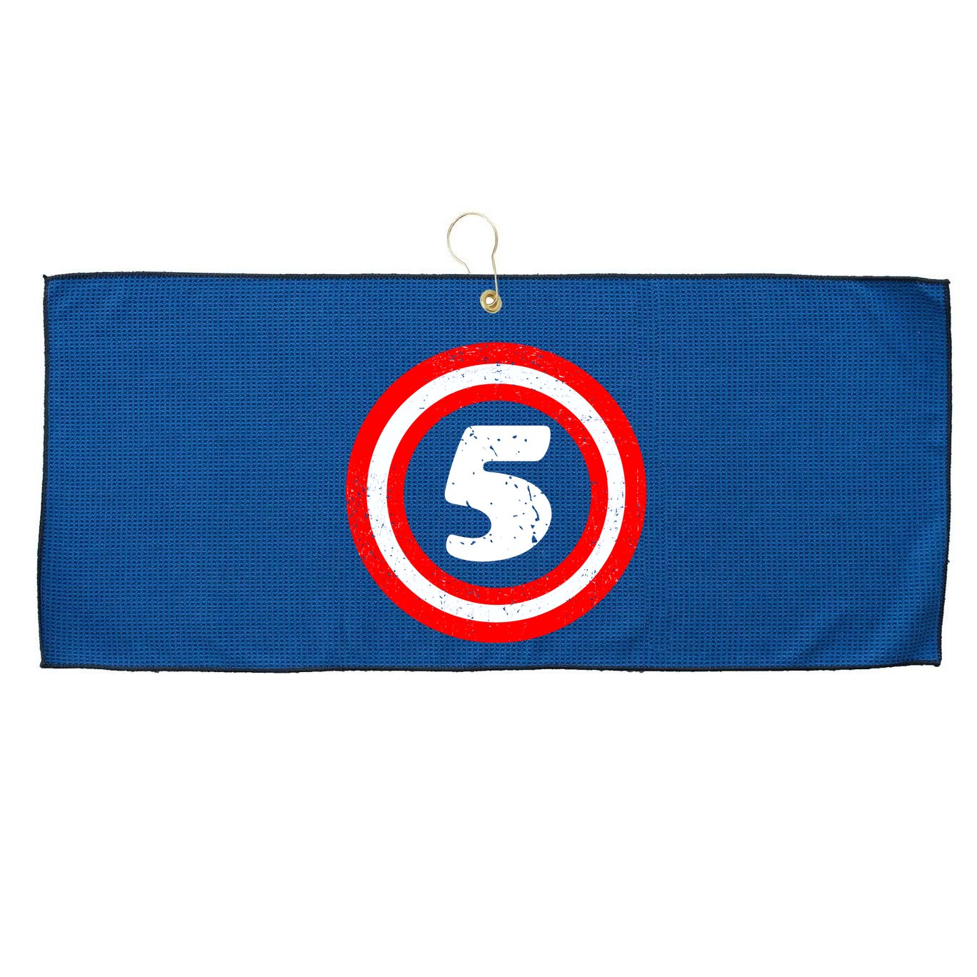 Captain 5th Birthday Large Microfiber Waffle Golf Towel