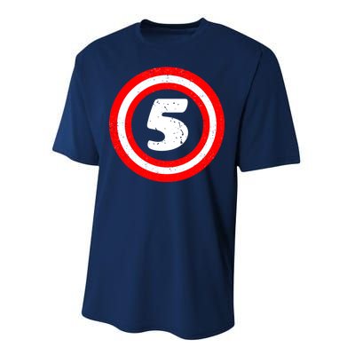 Captain 5th Birthday Performance Sprint T-Shirt