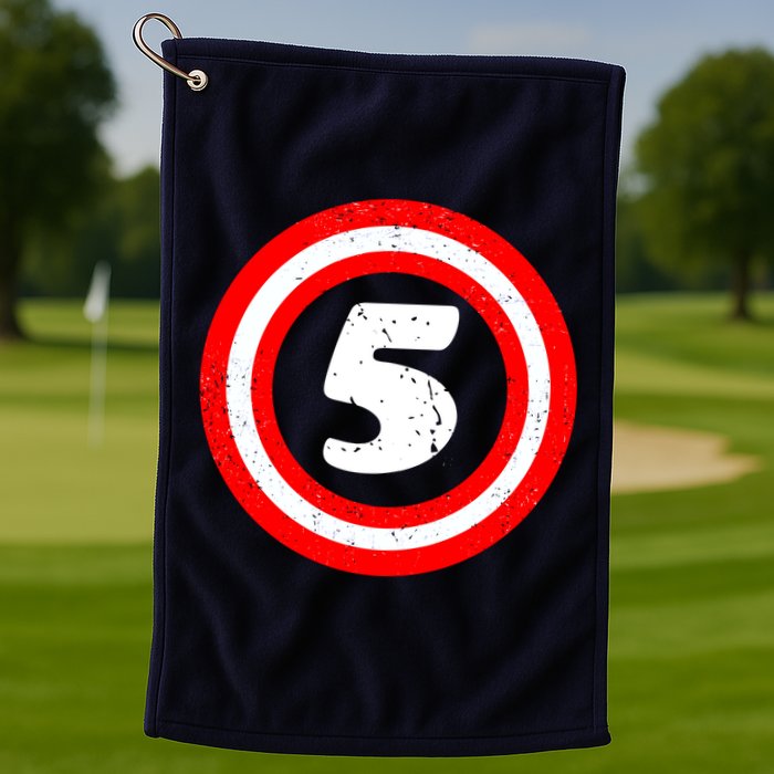 Captain 5th Birthday Golf Towel